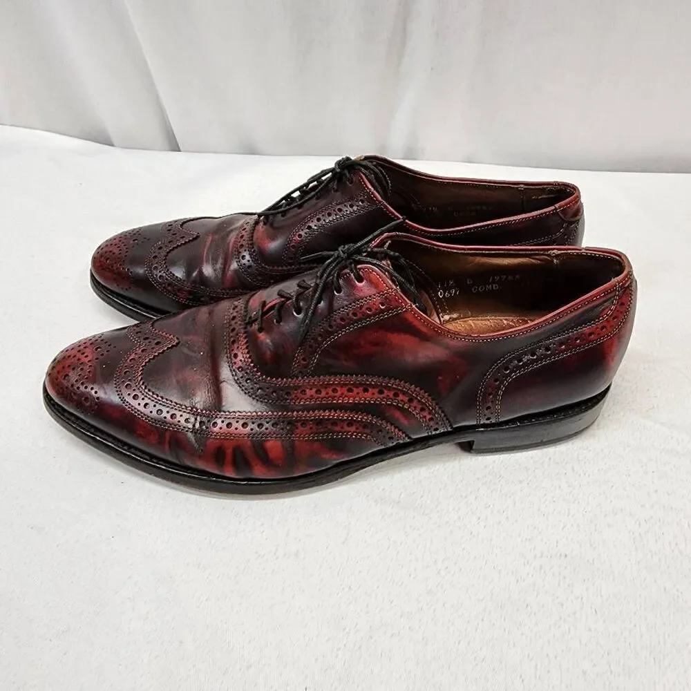 Allen Edmonds Mcallister Wingtip Oxfords  Dress Shoes Oxblood Men's 11.5